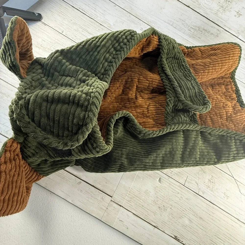 Woolrich‎ Pet Hunter Green Corduroy Dog Coat Jacket Quilted Lining Size Large